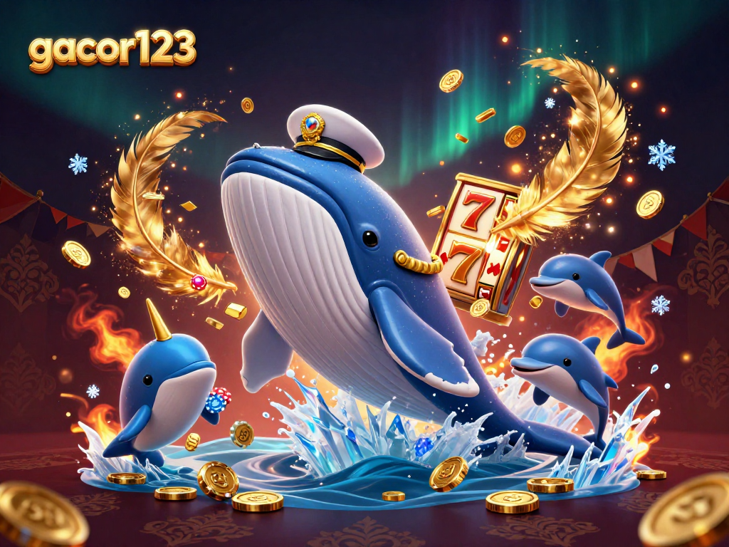 Engage with gacor123 at an exciting online slot experience with thrilling characters and golden coins.