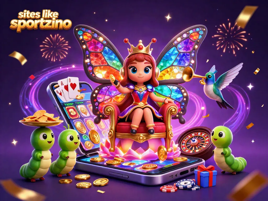 Experience the excitement of sites like sportzino with vibrant games, golden coins, and playful characters.