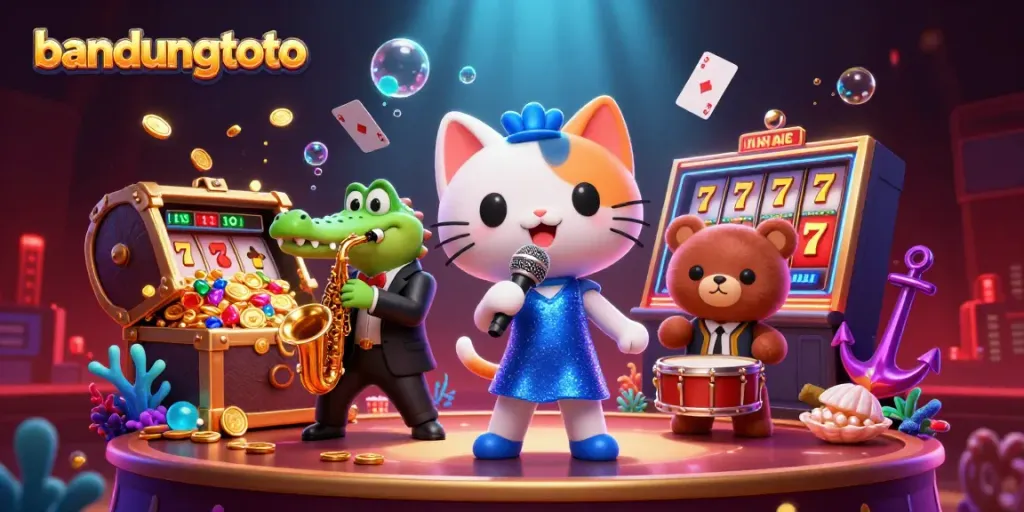 Experience the excitement of winning at bandungtoto with lively casino characters and vibrant game elements.