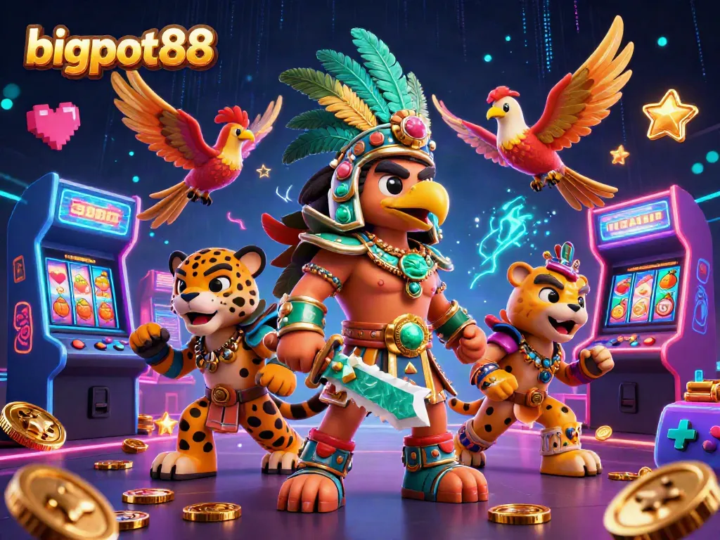 Bigpot88 menghadirkan pengalaman bermain dengan karakter Aztec di dunia game kasino yang penuh warna.