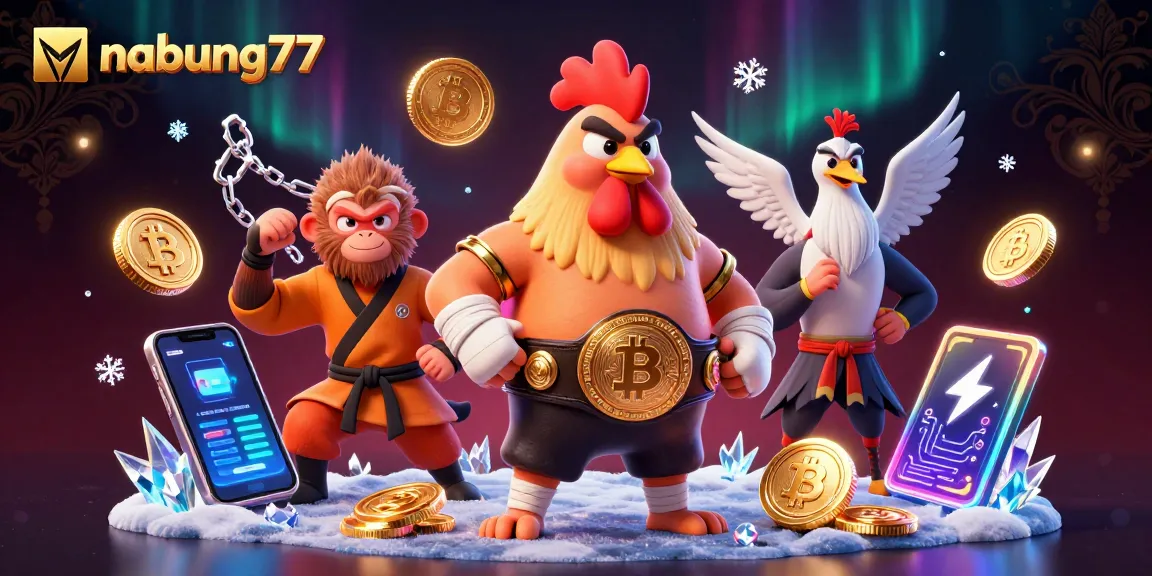 Engage with nabung77 in a vibrant, action-packed casino scene featuring martial artist characters.