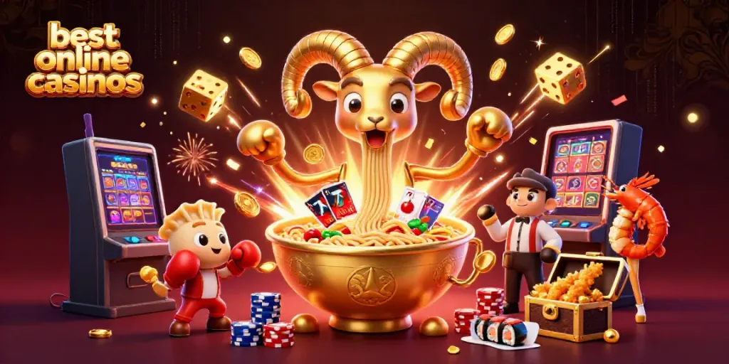 Experience the best online casinos with 3D characters in an exciting casino scene.