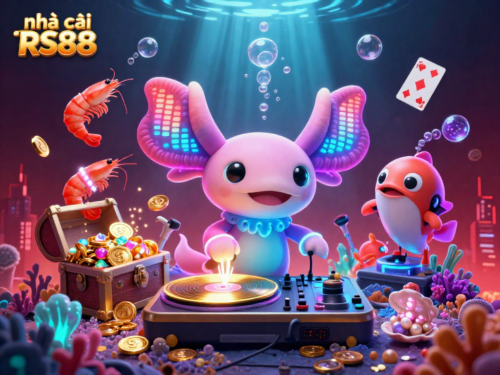 Experience the excitement of gaming with nhà cái RS88, featuring vibrant underwater casino characters and spectacular treasure.