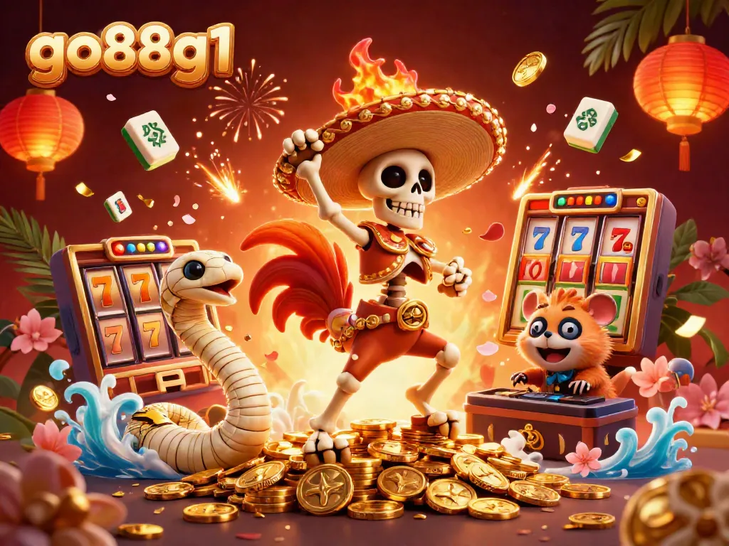 Experience lively gaming scenes at go88g1 with animated characters and vibrant casino elements.
