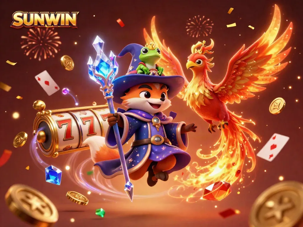 Engage with SUNWIN's vibrant online casino with mystical characters and dynamic gaming elements.