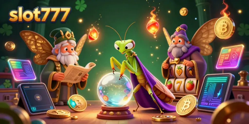 Engage in exciting slot777 adventures with vibrant slot reels and mystical characters.
