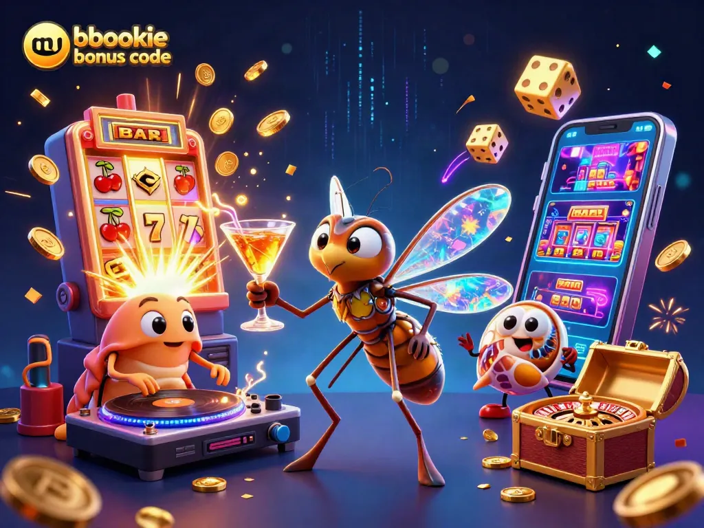 Win big with the mybookie bonus code in a vibrant casino illustration filled with excitement.