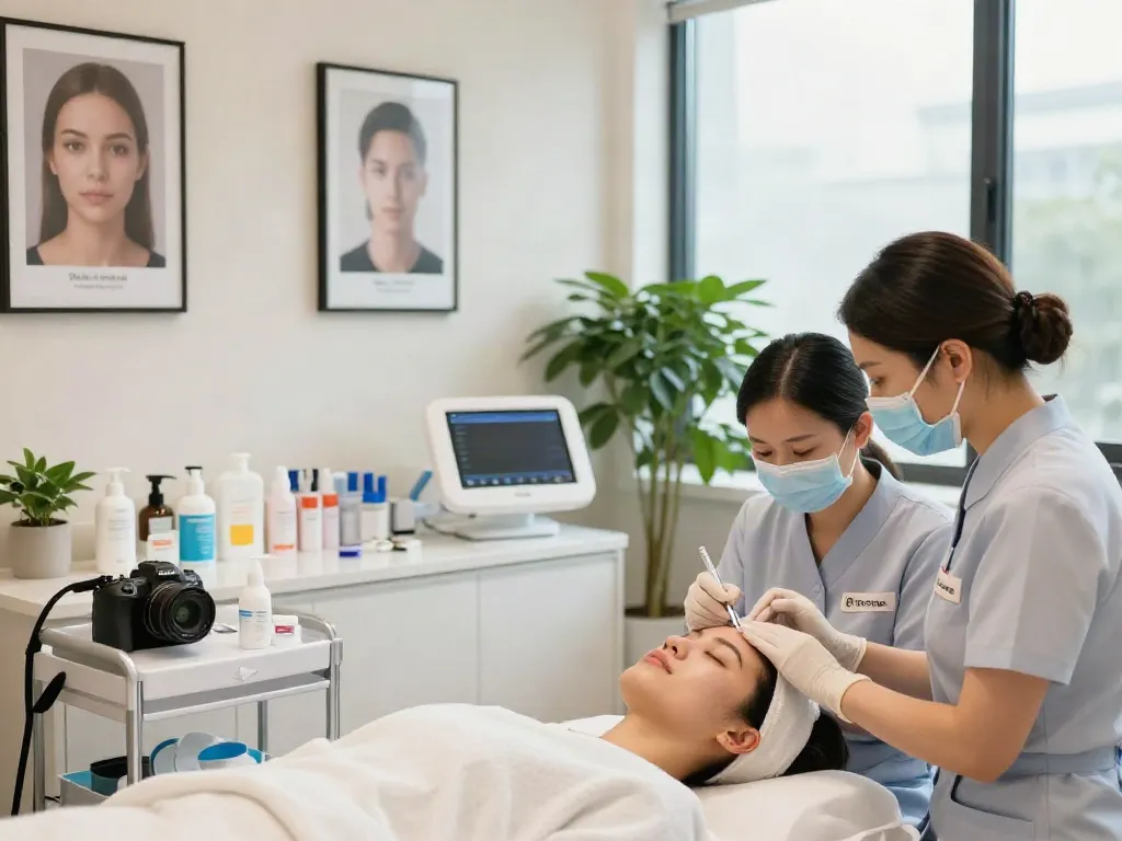 Innotox application at a modern beauty clinic showcasing meamoshop innotox treatment.