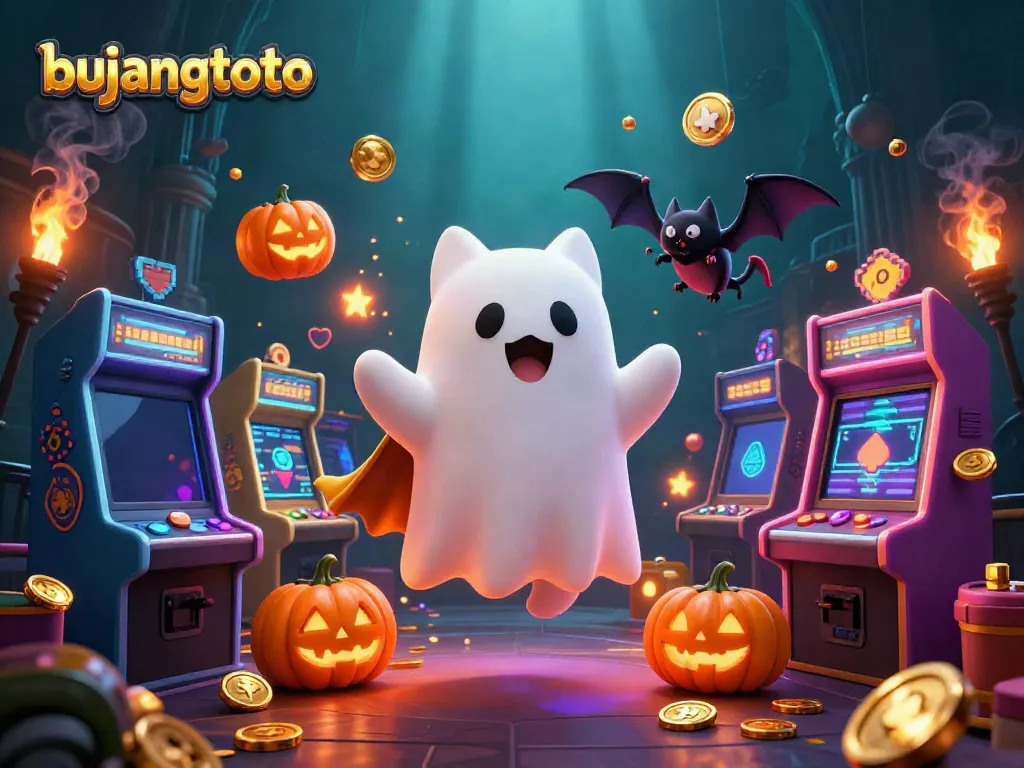 Experience exciting gameplay with bujangtoto amidst glowing casino elements and engaging characters.