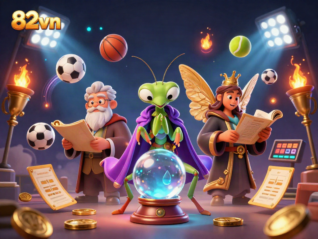 Experience the thrill of winning with the 82vn fantasy gambling scene featuring mystical elements.