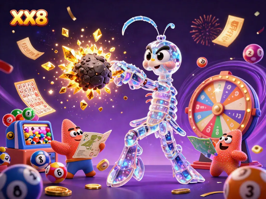 Experience the thrill of winning at XX8 with vibrant gaming elements and characters in action.
