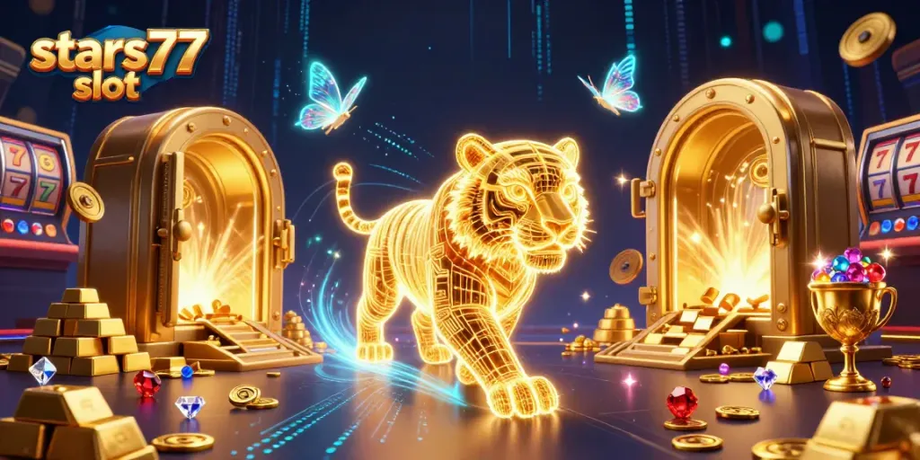 Menggandakan peluang dengan slots777 slot, simbol panel dan kemenangan gembira dalam permainan kasino.