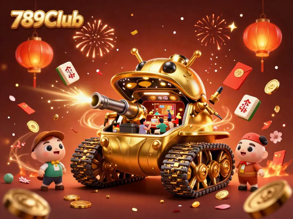 Engage in thrilling gameplay with 789Club's dynamic casino games in a vibrant 3D scene.