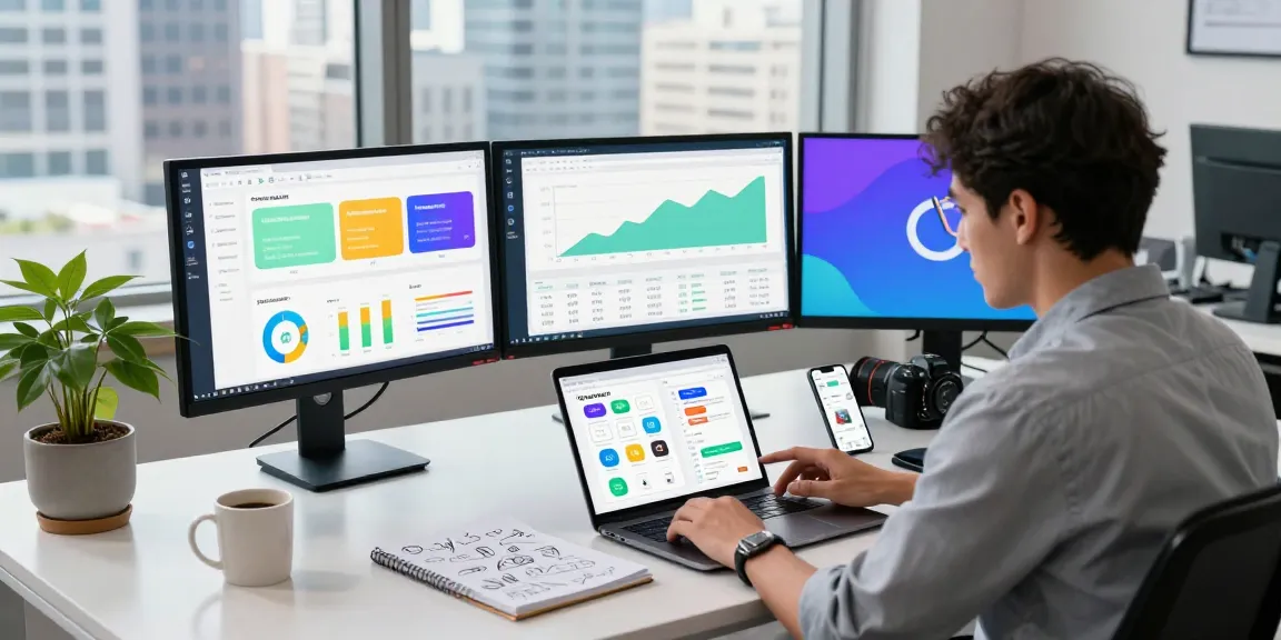 Purchase app installs in a modern marketing office with analytics and app rankings.