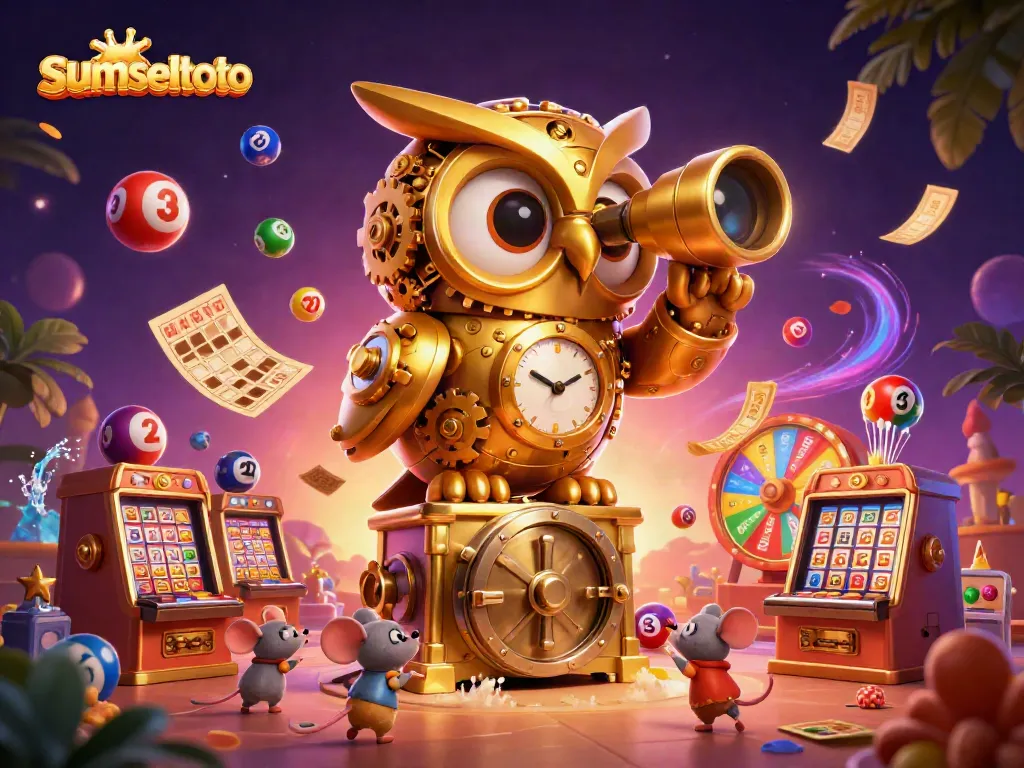 Experience winning excitement at sumseltoto with a lively casino scene featuring colorful lottery elements.