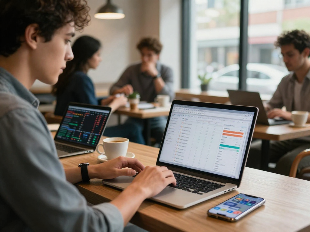 purchase app installs analysis in a busy coffee shop