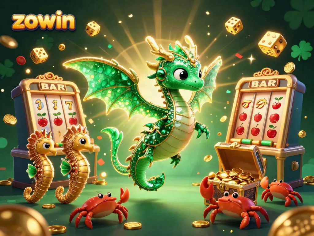 Experience thrilling gaming at Zowin with lively casino elements and vibrant scenes.